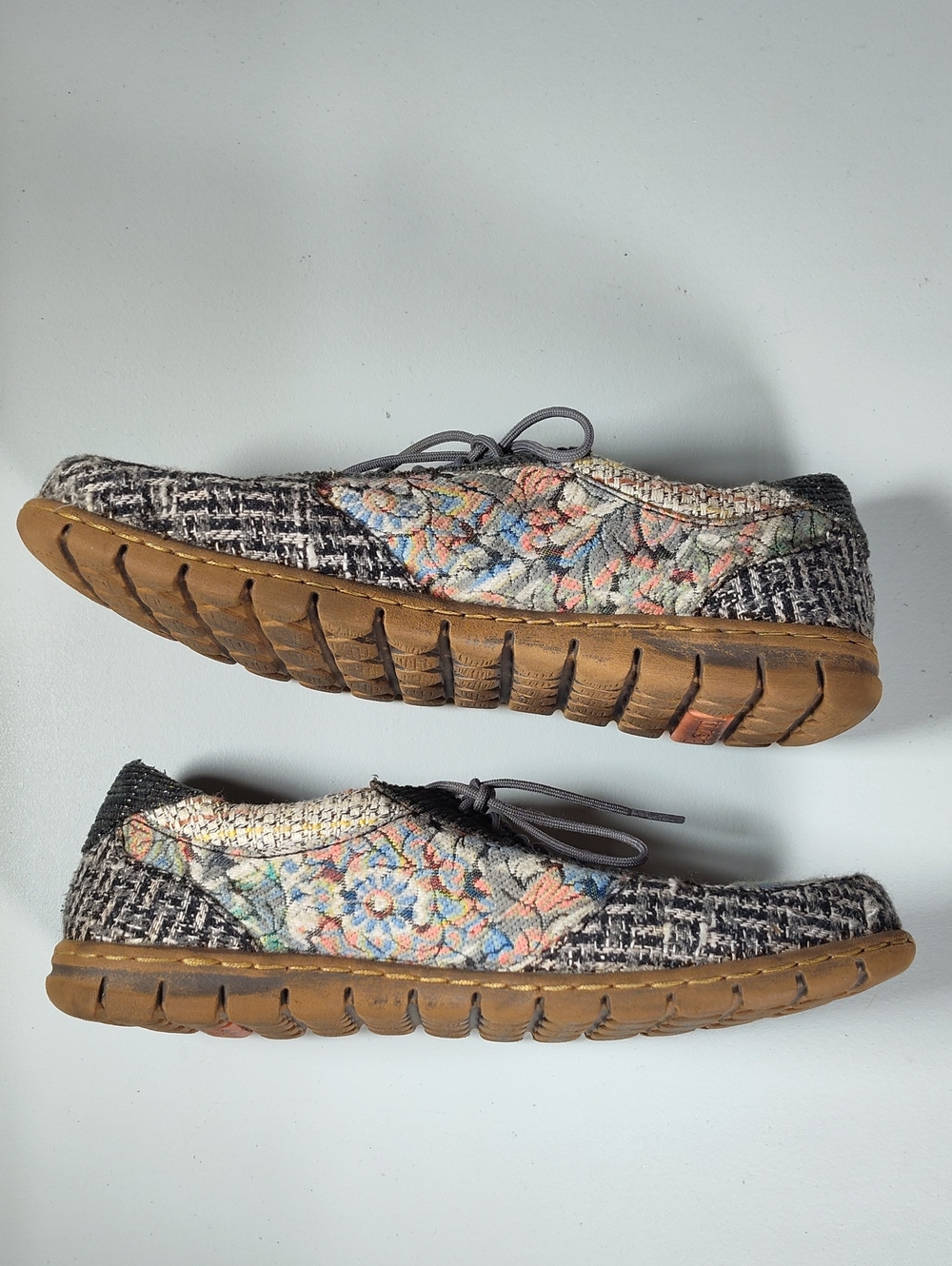 Born Taza Tapestry patchwork leather lace-up sneakers 9‎ - Picture 6 of 11